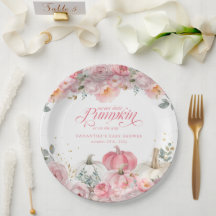 Sweet Little Pumpkin Pink Floral Fall Baby Shower