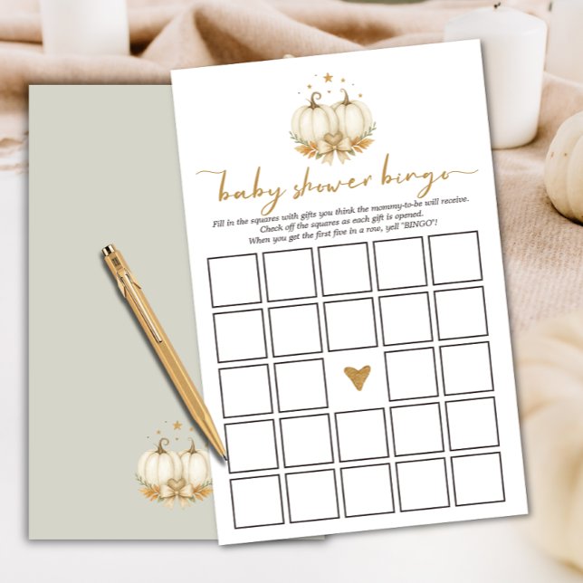 Sweet Little Pumpkins Twin Baby Shower Bingo Game (Von Creator hochgeladen)