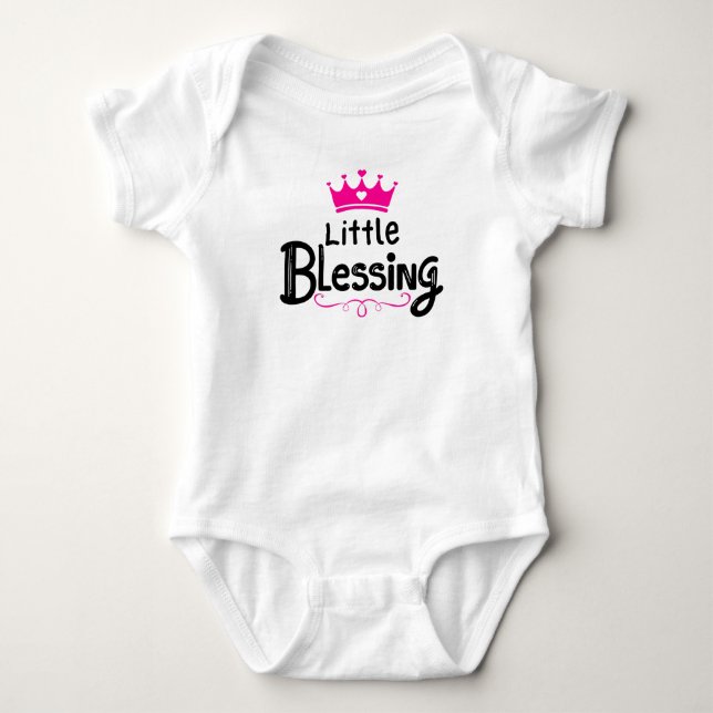 Sweet "Little Sessing" Pink Baby Strampler (Vorderseite)