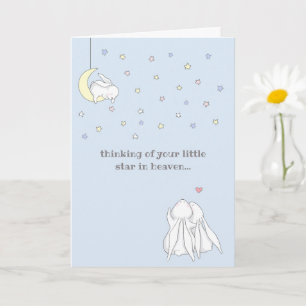 Sweet Little Star im Himmel Verlust des Beileids Karte