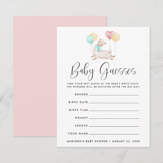 Sweet Llama Baby Shooting Game (Vorne/Hinten)