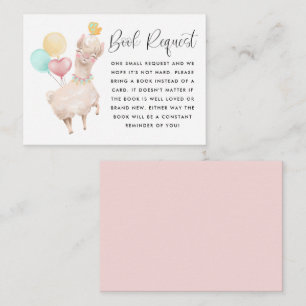 Sweet Llama Baby Showbucher anfordern Begleitkarte