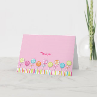 Sweet Lollipop Candy Danke für Ihre Anmerkung Card