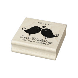Sweet Love Birds Wedding Gummistempel