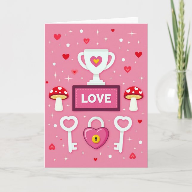 Sweet Love Key To My Heart Card Karte (Vorderseite)