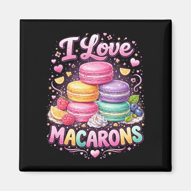 Sweet Love Macarons Magnet (Vorne)