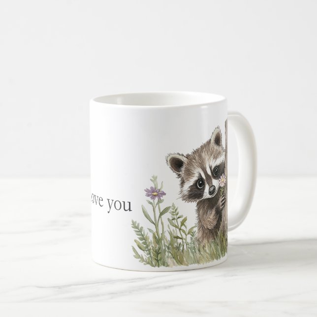 Sweet Love Raccoon Kaffeetasse (VorderseiteRechts)