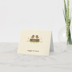 Sweet Love Wedding Thank You Note Cards Dankeskarte