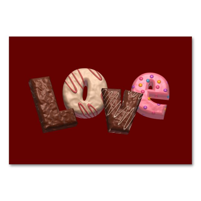 Sweet Lover Tischnummer (Vorderseite)