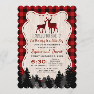 Sweet Lumberjack Little Hunter Baby Dusche Einladung