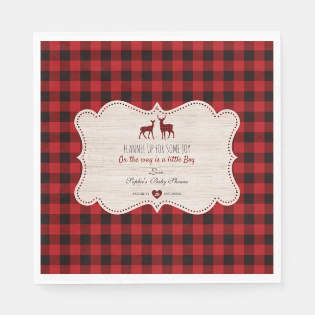Sweet Lumberjack Little Hunter Baby Dusche Serviette (Vorderseite)
