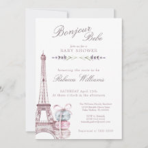 Sweet Macaron Bonjour Bebe Paris Baby Dusche