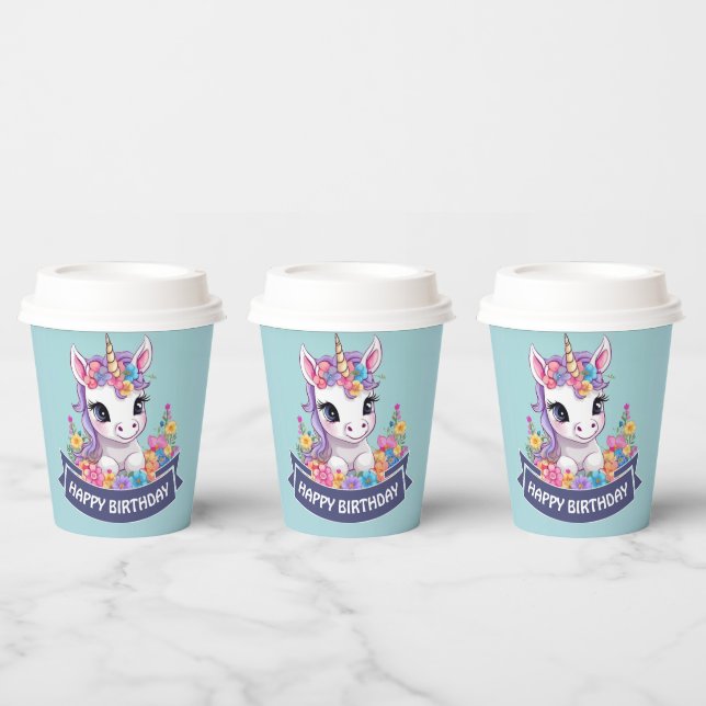 Sweet Magical Baby Unicorn Pappbecher (Multi)