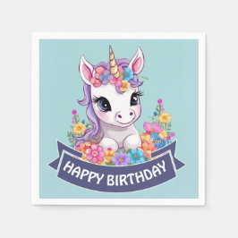 Sweet Magical Baby Unicorn Serviette