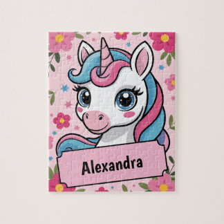 Sweet Magical Unicorn Design Personalisiert Girl Puzzle