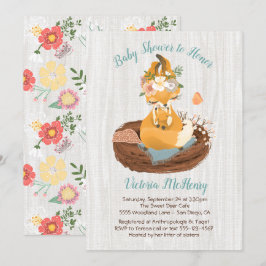 Sweet mamma fox & baby fox Baby Dusche Einladungen