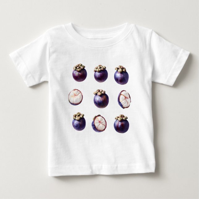 Sweet Mangosteen Tropical Fruit Baby T-shirt (Vorderseite)