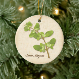 Sweet Marjoram Herb Keramik Ornament