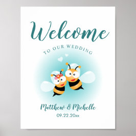 Sweet Meant to be Niedlich Wedding Willkommenszeic Poster