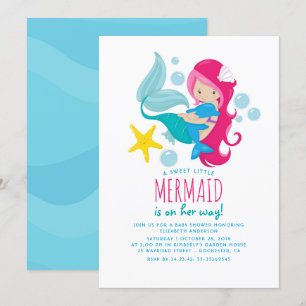 Sweet Mermaid Baby Dusche Einladung