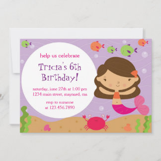 Sweet Mermaid Birthday Einladung