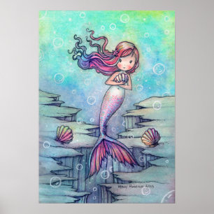 Sweet Mermaid Fantasy Art von Molly Harrison Poster