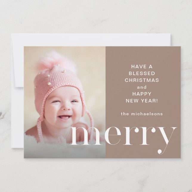 Sweet Merry Holiday Print mit Foto Weihnachten (Vorderseite)