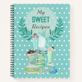 Sweet Mint Muster Rezepte Notebook Notizbuch