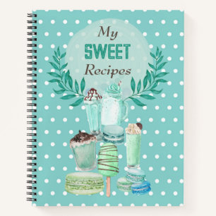 Sweet Mint Muster Rezepte Notebook Notizbuch