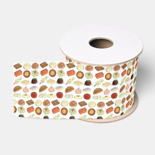 Sweet Mithai Indian Cuisine Foods Confection Print Ripsband