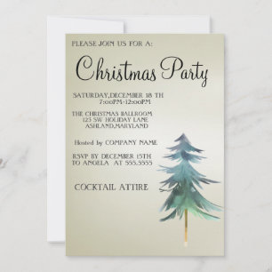Sweet, Modern, Cool,  Christmas Tree  Invitation Einladung