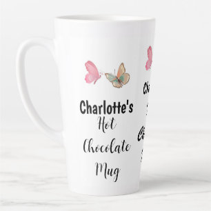Sweet Modern Individuelle Name Script Hot Chocolat Milchtasse