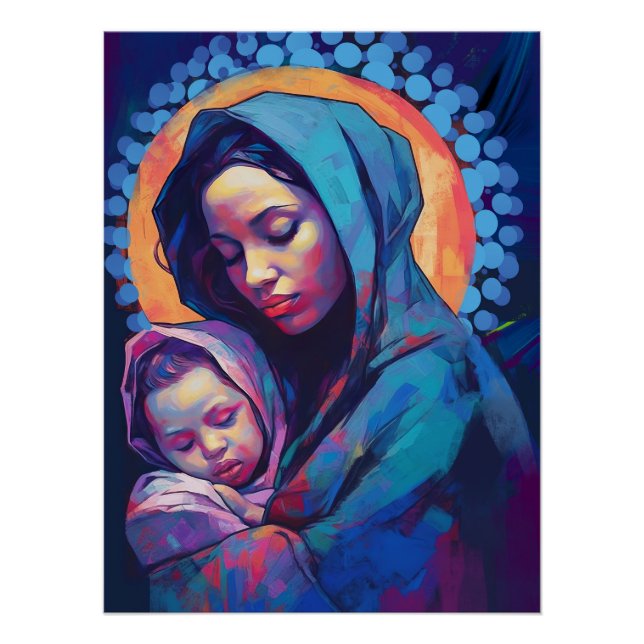 Sweet Moments Mother & Child Wall Art on Poster (Vorderseite)