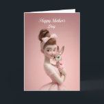 Sweet Mommy and Baby Bunny Pink Mother’s Day Karte<br><div class="desc">A charming Mother’s Day card featuring a loving mommy holding her adorable baby bunny dressed in soft pink. With delicate pastel colors and a gentle storybook-style illustration, this heartwarming design celebrates the sweet bond between a mother and her little one. A beautiful Mother’s Day card perfect for sharing love, hugs,...</div>