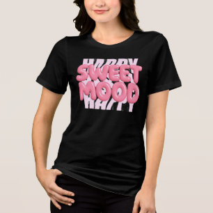 Sweet Mood Pink Bubble Letting Niedliche Ästhetik Tri-Blend Shirt