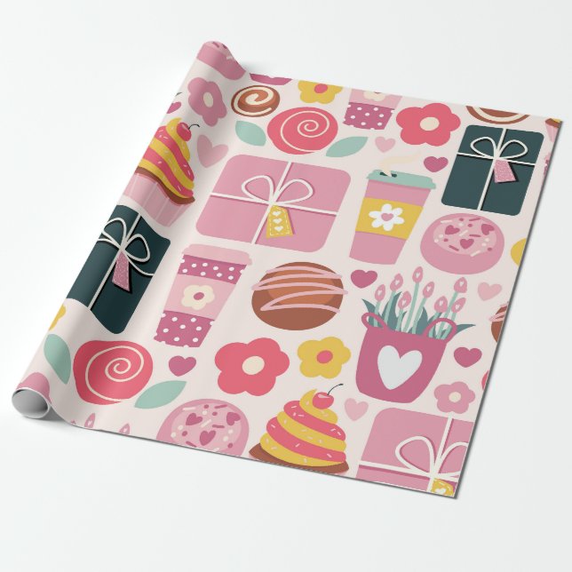 Sweet Mother Day Celebration Geschenkpapier (Ungerollt)