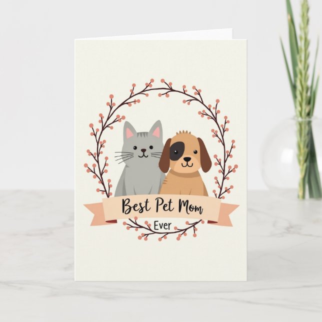 Sweet Mothers Day Pet Friends Card Karte (Vorderseite)