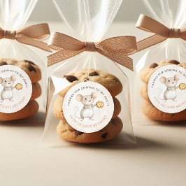 Sweet Mouse and Cookies Geburtstagsparty Vielen Da Runder Aufkleber