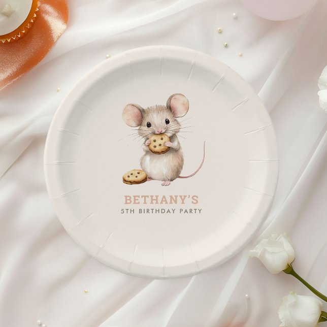 Sweet Mouse und Cookies jeder Altersgruppe Geburts Pappteller (Von Creator hochgeladen)