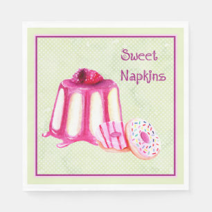 Sweet Napkins zum Party oder Mittagessen mit Süßig Serviette
