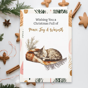 Sweet Napping Kitten   Personalisierte Weihnachten Karte
