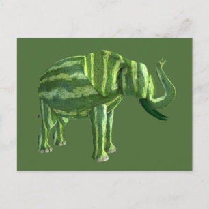 Sweet National Watermelon Day Elephant Postkarte
