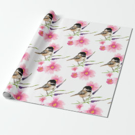 Sweet Niedlich Chickadee Black Capped Wasserfarbe Geschenkpapier