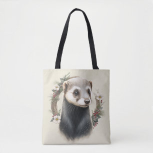 Sweet Niedlich Festive Ferret Tote Bag