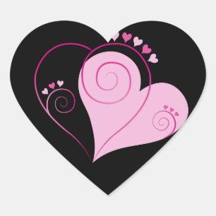 Sweet Niedlich Happy Valentine Liebe Herz weich ro Herz-Aufkleber