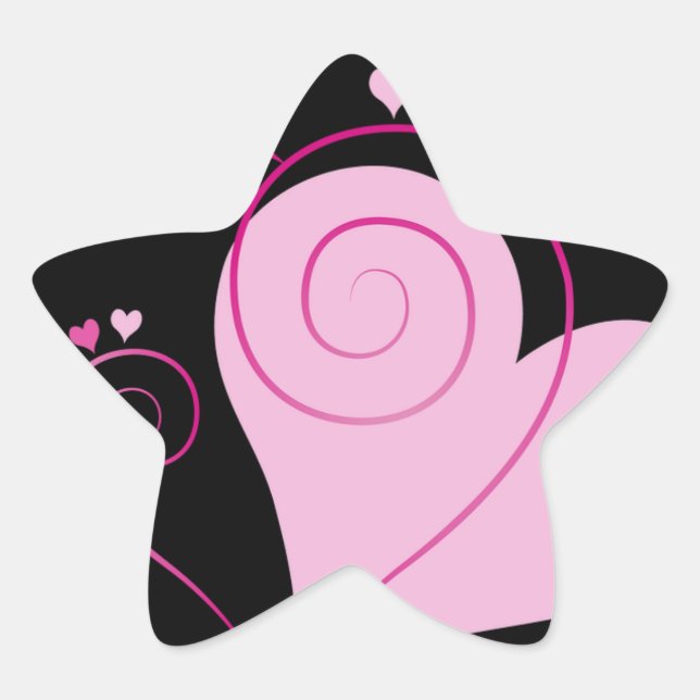 Sweet Niedlich Happy Valentine Liebe Herz weich ro Stern-Aufkleber (Vorderseite)