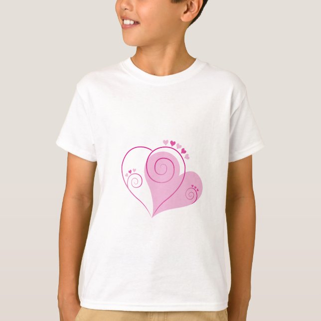 Sweet Niedlich Happy Valentine Liebe Herz weich ro T-Shirt (Vorderseite)