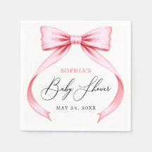 Sweet Niedlich Pink Coquette Bow Baby Dusche