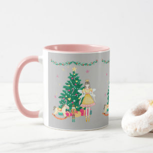 Sweet Nutcracker Ballerina Wasserfarbe Weihnachten Tasse
