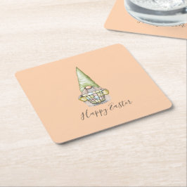 Sweet Oaster Gnome mit Eiern Rechteckiger Pappuntersetzer